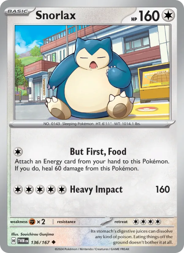 Snorlax (TWM 136) (Reverse)